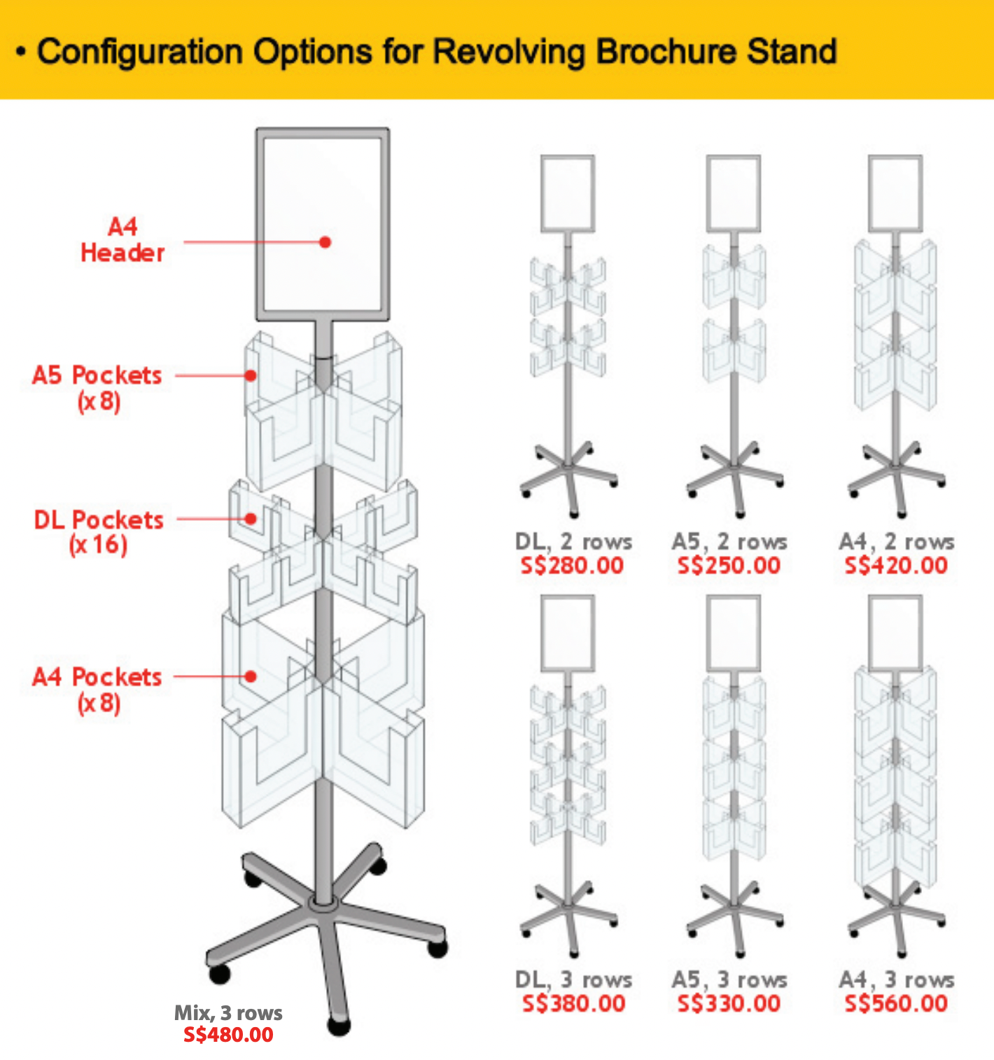 REVOLVING BROCHURE STAND