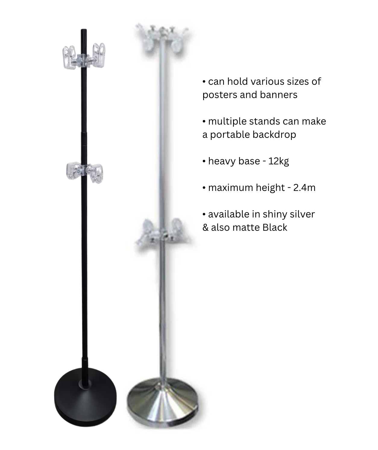 HEAVY DUTY CLIP BANNER STAND