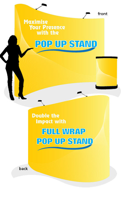 POP UP STAND FULL WRAP, PREMIUM