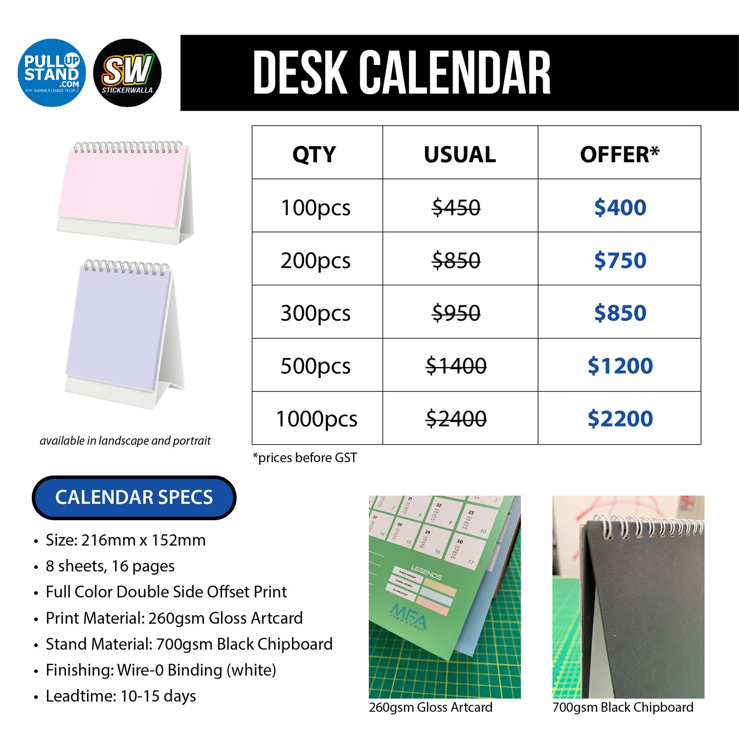 Custom Printed Desk Calendars: Elevate Your Brand All Year Round